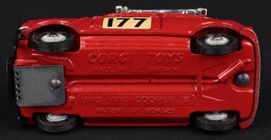 Corgi toys 339 1967 monte carlo winner b.m.c. mini cooper 's' base