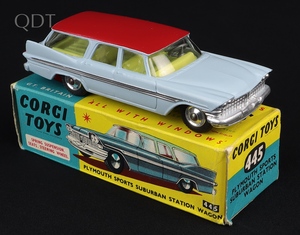 Corgi toys 445 plymouth sports suburban station wagon kk621 front
