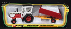 Corgi gift set 40 david brown tractor tipper trailer kk652 front