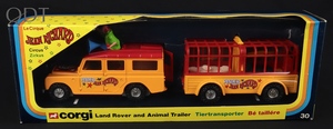 Corgi gift set 30 landrover animal trailer kk653 front