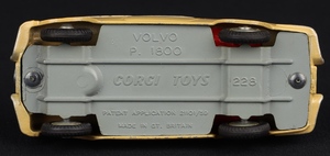 Corgi toys 228 volvo p1800 kk657 base