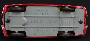 Corgi toys 228 volvo p1800 kk701 base