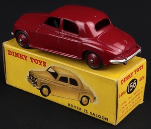 Dinky toys 140b 156 rover 75 saloon kk735 back