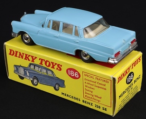 Dinky toys 186 mercedes 220 se kk755 back