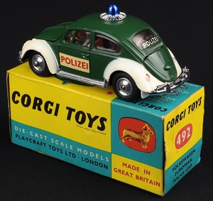 Corgi toys 492 volkswagen european police car kk796 back