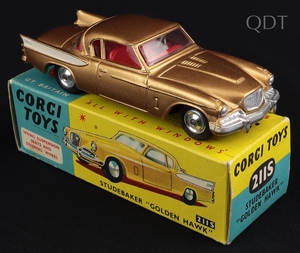 Corgi toys 211s studebaker golden hawk kk802 front