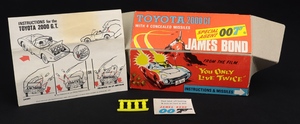 Corgi toys 336 james bond's toyota kk942 accessories