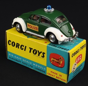 Corgi toys 492 vw european police car polizei kk956 back