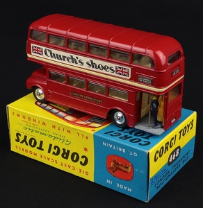 Corgi toys 468 london transport routemaster bus church's shoes kk991 back