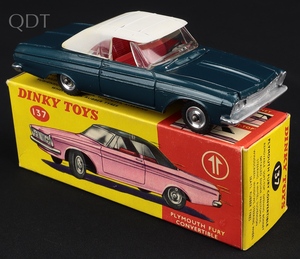 Dinky toys 137 plymouth fury kk999 front
