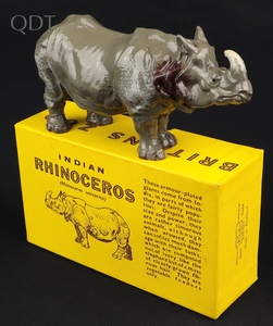 Britains zoo 908 indian rhinoceros ll16 front