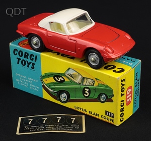 Corgi toys 319 lotus elan coupe ll79 front