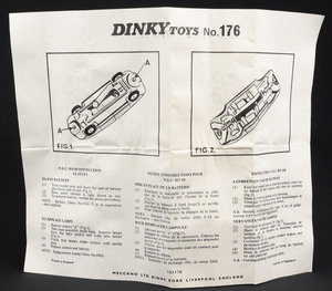 Dinky toys 176 nsu ro 80 ll112 leaflet