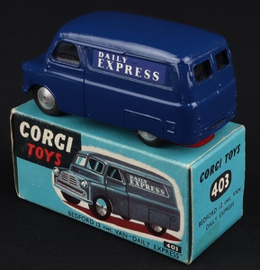 Corgi toys 403 bedford 12 cwt van daily express ll284 back