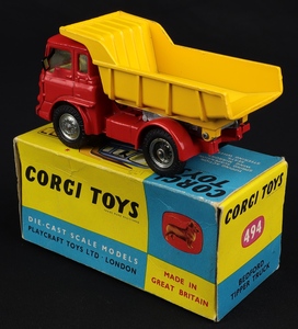 Corgi toys 494 bedford tipper truck ll235 back