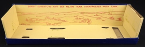 Dinky supertoys gift set 698 tank transporter with tank ll438 box inner