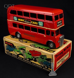 Tri ang minic 60m double decker bus ovaltine ll506 front