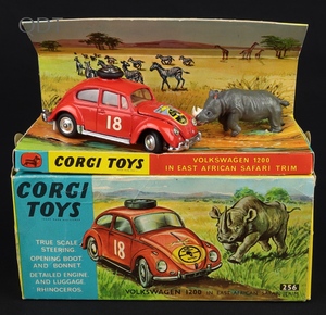 Corgi toys 256 11 volkswagen 1200 east african safari rhino ll637 front