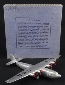 Dinky toys 62p armstrong whitworth ensign airliner ll646 front