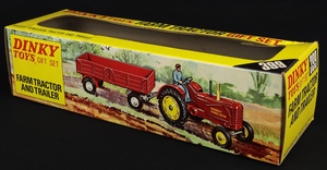 Dinky toys gift set 399 farm tractor and trailer ll648 box side