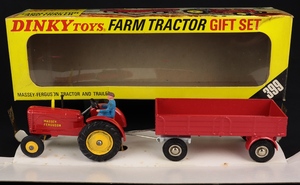 Dinky toys gift set 399 farm tractor and trailer ll648 back