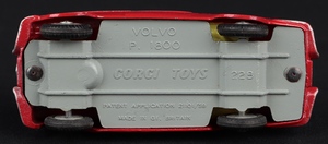 Corgi toys 228 volvo p1800 ll744 base