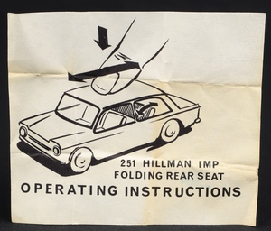 Corgi toys 251 jensen's hillman imp ll764 leaflet