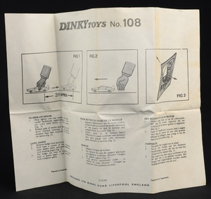 Dinky toys 108 sam's car ll769 leaflet