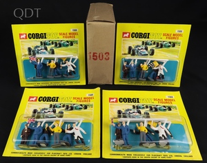 Carton 4 corgi toys 1503 race track officials ll767 front
