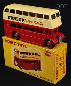Dinky toys 290 double deck bus dunlop ll773 front