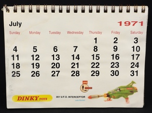 Dinky toys calendar 1971 bb701 july