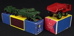 Matchbox no. 3. tank transporter tank k2 muir hill dumper ll800 back