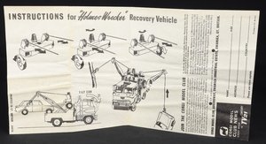 Corgi toys 1142 holmes wrecker recovery vehicle ll808 instructions