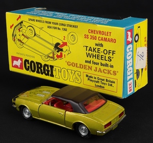 Corgi toys 338 chevrolet ss 350 camaro ll936 back